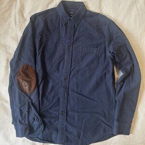 J Crew Elbow Patch Flannel Shirt